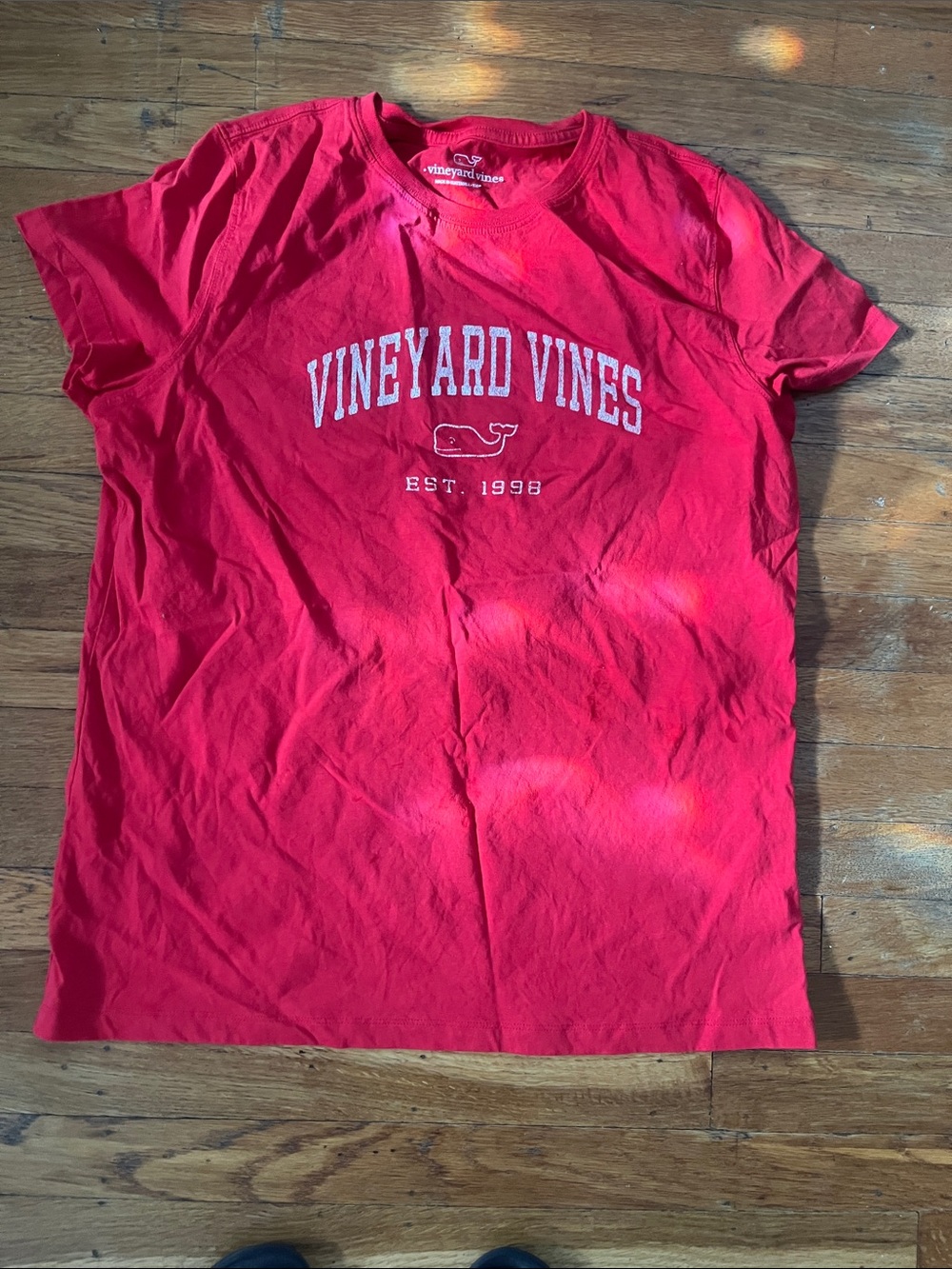 Vineyard Vines Red Crewneck Logo Tee